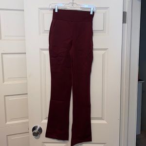 Express XXS Wine High Waisted Nylon Pull-On Bootcut Pant
